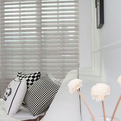 Tenda cieca Gray Colored For Living Room bianco della zebra del rullo