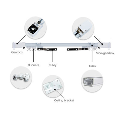 Sistema di pista elettrico di alluminio della tenda di Tuya WIFI per la casa astuta
