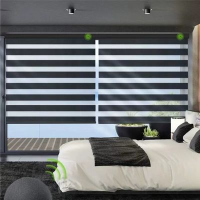 Tenda cieca Gray Colored For Living Room bianco della zebra del rullo