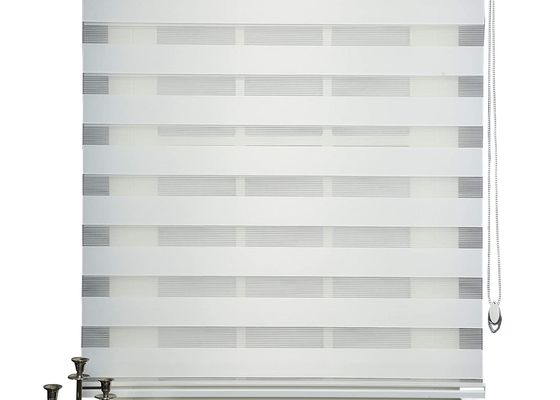 La visione pura della zebra della doppia lastra di vetro acceca il materiale metallico del poliestere per l'ufficio