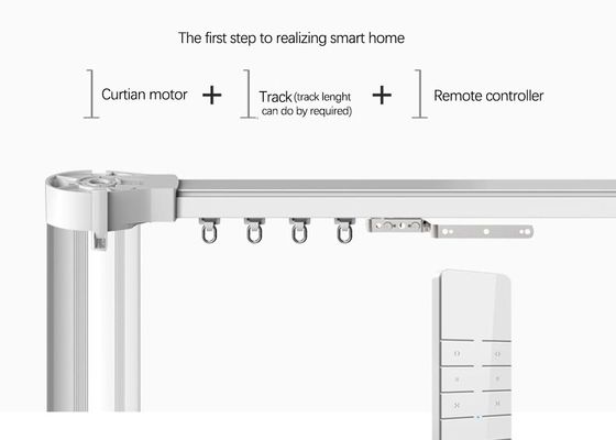 Sistema di pista elettrico di alluminio della tenda di Tuya WIFI per la casa astuta