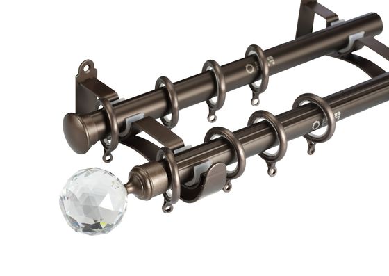 aste della tenda finite complete del palo di 32mm dell'hardware della barra di alluminio spessa del metallo con tutti gli accessori
