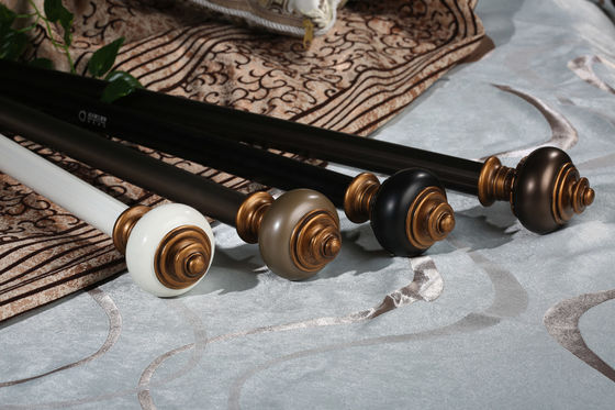 Asta della tenda di alluminio vuota di lusso decorativa dei cappucci protettivi 28mm della resina della finestra