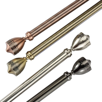Tenda lunga resistente elegante Rod Brackets With Round Finials