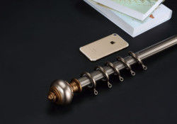 Tenda lunga resistente elegante Rod Brackets With Round Finials