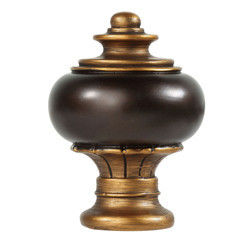 Tenda lunga resistente elegante Rod Brackets With Round Finials