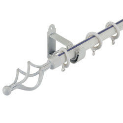 Singole aste della tenda della nave della finestra della palla del cappuccio protettivo del diametro decorativo pronto del metallo 28mm con gli accessori dell'asta della tenda