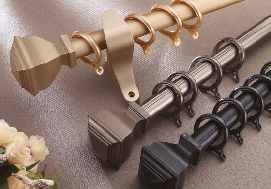 Tenda Rod Holder Image Curtain del tubo di alluminio del supporto 28mm della parete doppia