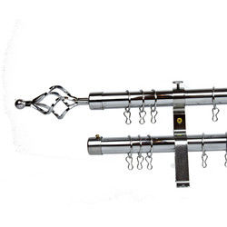 finestra allungabile di Rod Silver Color For Home del tubo della tenda di 28mm