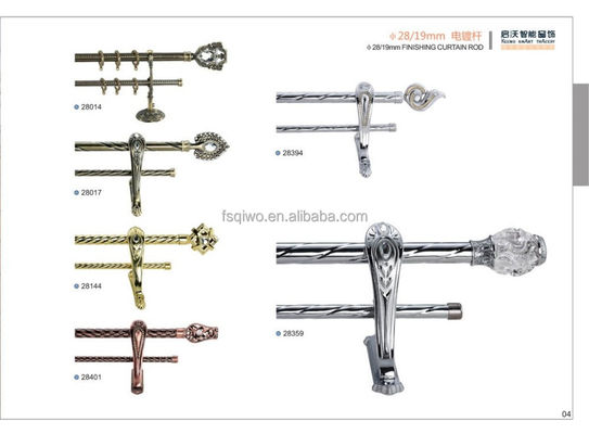 Cortina di ferro Rod di finitura del metallo di progettazioni della decorazione dell'oro di Chrome del nastro d'ottone anti- classico del Anti-rame