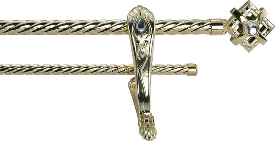 Cortina di ferro Rod di finitura del metallo di progettazioni della decorazione dell'oro di Chrome del nastro d'ottone anti- classico del Anti-rame