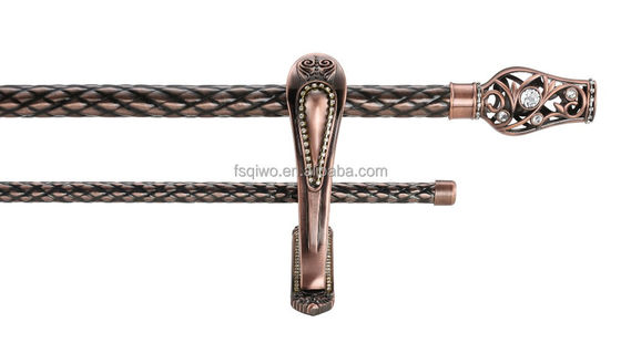 Cortina di ferro Rod di finitura del metallo di progettazioni della decorazione dell'oro di Chrome del nastro d'ottone anti- classico del Anti-rame