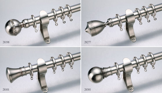 Colore bronzeo del nichel di Rod Metal Stainless Steel Material del tubo moderno della tenda
