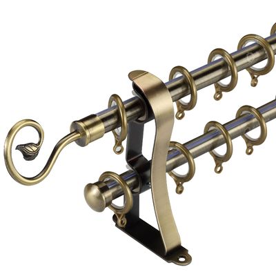 Anello di sostegni di alluminio di Rod Anti Rust With Cover del tubo della tenda del metallo