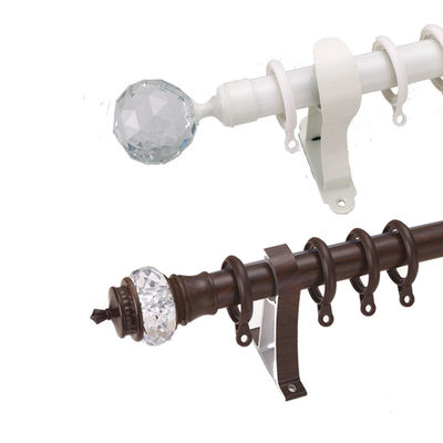 Dimensione di vetro decorativa di Rod Leaf Finials With 22mm 25mm del tubo della tenda