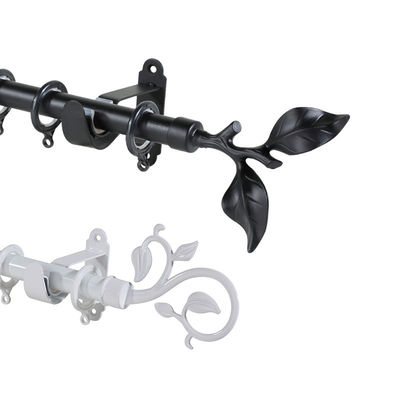 Dimensione di vetro decorativa di Rod Leaf Finials With 22mm 25mm del tubo della tenda