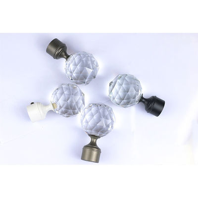 Dimensione di vetro decorativa di Rod Leaf Finials With 22mm 25mm del tubo della tenda