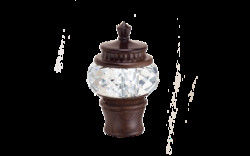 Dimensione di vetro decorativa di Rod Leaf Finials With 22mm 25mm del tubo della tenda