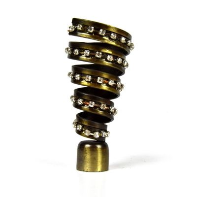 Decorazione dorata bronzea di Rod Finials Metal Material For del tubo della tenda di colore