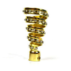 Decorazione dorata bronzea di Rod Finials Metal Material For del tubo della tenda di colore