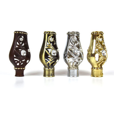 Tenda Rod Head Crystal Material Durable di forma della corona per la decorazione
