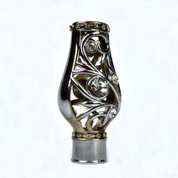 Tenda Rod Head Crystal Material Durable di forma della corona per la decorazione