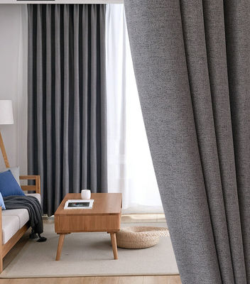 Tela Grey Tenda oscurante a doppio strato leggero Ring Style semplice del velluto