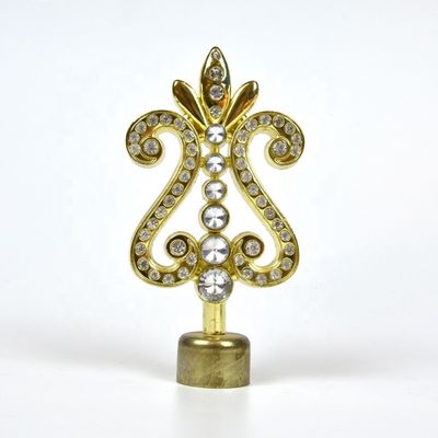 Della fabbrica accessori a cristallo dell'asta della tenda dei finials della tenda del metallo dorato 28mm all'ingrosso di colore direttamente