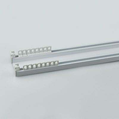Ferrovia di tenda materiale di alluminio di 2 piste del supporto della parete del soffitto doppia con il binario Gli della tenda
