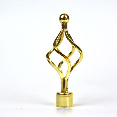 Finials decorativi della corona per le aste della tenda durevoli con il trattamento di placcatura della pittura