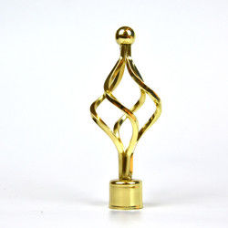 Finials decorativi della corona per le aste della tenda durevoli con il trattamento di placcatura della pittura