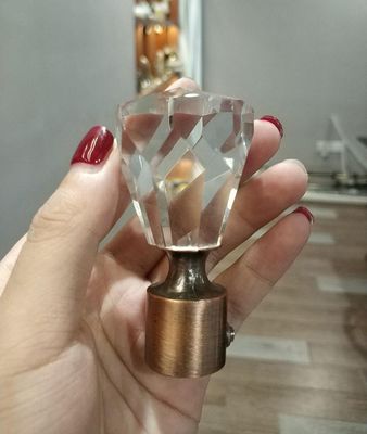 Della fabbrica accessori a cristallo dell'asta della tenda del metallo direttamente all'ingrosso 16/19mm 28mm