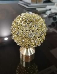 Finials Crystal Glass Rose Gold Curtain Rohi dei Finials di 28mm nuovi di Palo dell'oro economico del cono per aste della tenda