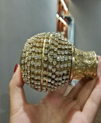 NUOVI Finials di alta qualità di Crystal Round Gold Studded Diamond della palla all'ingrosso della tenda