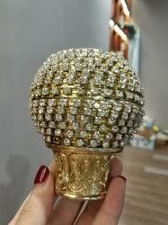 NUOVI Finials di alta qualità di Crystal Round Gold Studded Diamond della palla all'ingrosso della tenda