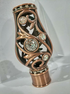 Tubo Rod Finial With Electrophoresis Surface della tenda della novità del ferro