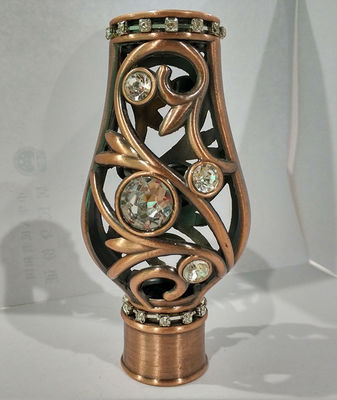 Tubo Rod Finial With Electrophoresis Surface della tenda della novità del ferro