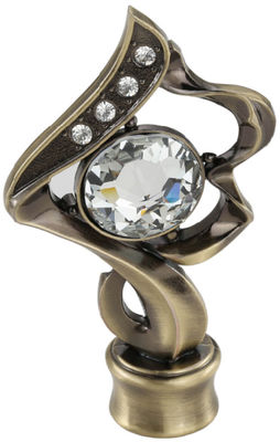 Aste della tenda cape di vetro decorative di lusso di Rod Accessories Curtain Finials For della tenda