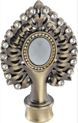 Aste della tenda cape di vetro decorative di lusso di Rod Accessories Curtain Finials For della tenda