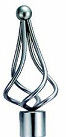 Aste della tenda cape di vetro decorative di lusso di Rod Accessories Curtain Finials For della tenda