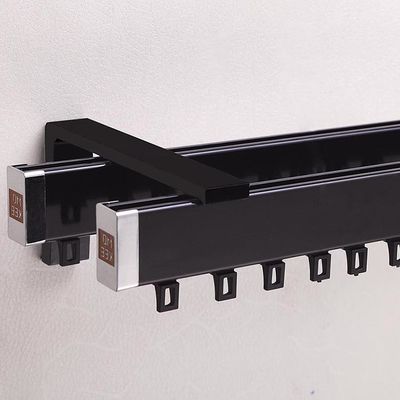 OEM del ODM nero bianco di colore della pista silenziosa di alluminio della tenda del metallo