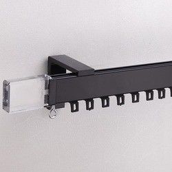 OEM del ODM nero bianco di colore della pista silenziosa di alluminio della tenda del metallo