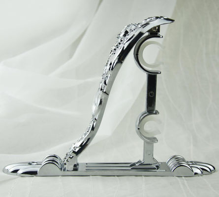 accessori della tenda del sostegno della tenda fissata al muro d'argento resistente di 28/19mm doppi