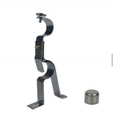 Tubo decorativo fissato al muro Rod Set Metal Sliver della tenda 28mm 25mm