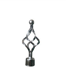 Tubo decorativo fissato al muro Rod Set Metal Sliver della tenda 28mm 25mm
