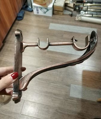 Tenda bronzea di rame Rod Bracket Curtain Accessories del metallo 28/19mm del supporto della tenda di colore doppia