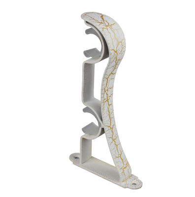 materiale di Rod Brackets Aluminum Alloy Iron della tenda del doppio dell'oro di 25mm 28mm