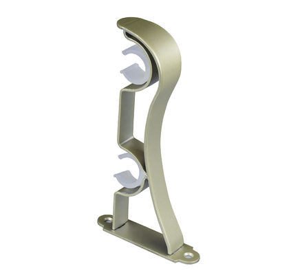 materiale di Rod Brackets Aluminum Alloy Iron della tenda del doppio dell'oro di 25mm 28mm
