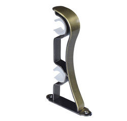 materiale di Rod Brackets Aluminum Alloy Iron della tenda del doppio dell'oro di 25mm 28mm