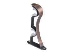 materiale di Rod Brackets Aluminum Alloy Iron della tenda del doppio dell'oro di 25mm 28mm